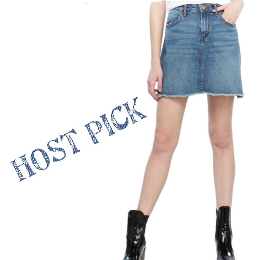 𝅺william RAST Mini Skirt Blue Denim Cotton Party Justin Timberlake NWT
